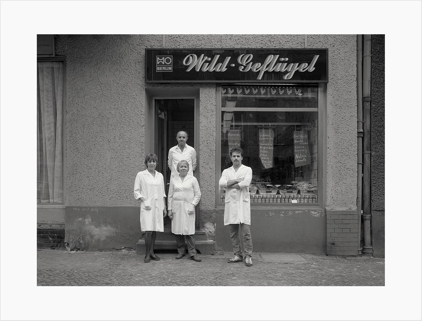 Harf Zimmermann "Hufelandstraße 1055 Berlin" #871000_17, Wild und Geflügel, HO-Fleischerei 